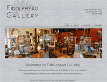 Tablet Screenshot of fiddleheadgallery.com
